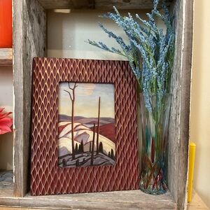 Red Textured Picture Frame